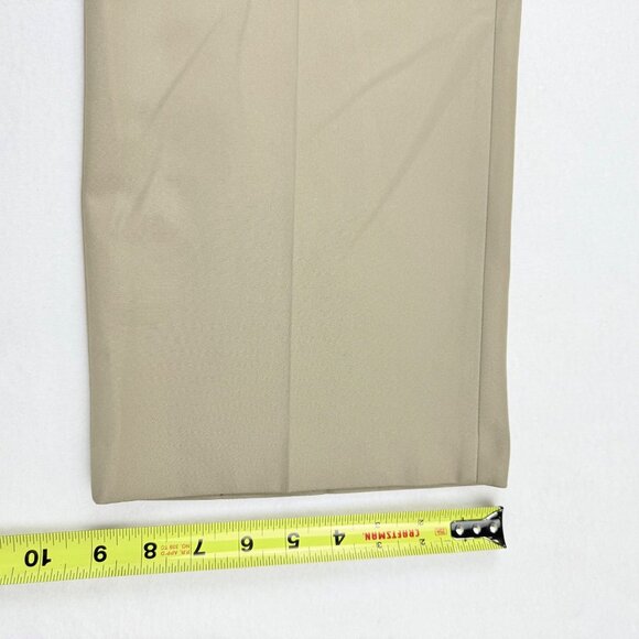Izod Men's Classic Fit Flat Front Straight Leg Tan Dress Pants Size 40x32 - Picture 10 of 10